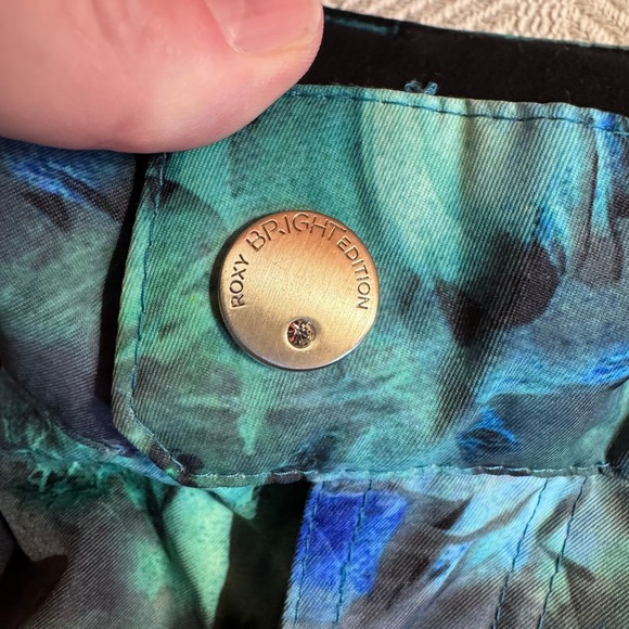 Roxy Dry Flight 10k Snow Ski Board Pants, Floral Teal Green, Size M - Picture 11 of 16